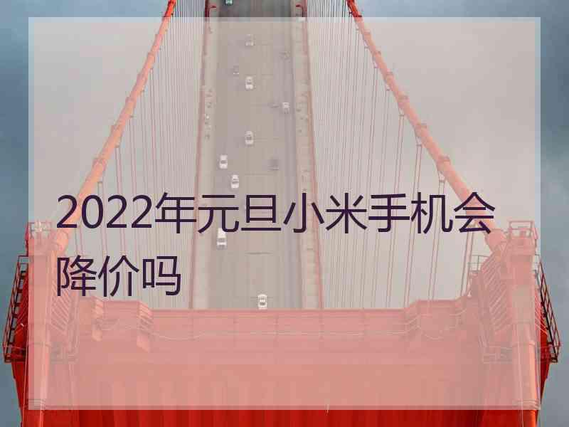 2022年元旦小米手机会降价吗