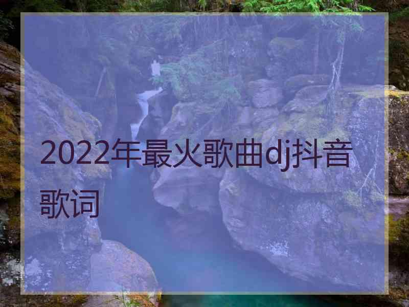 2022年最火歌曲dj抖音歌词