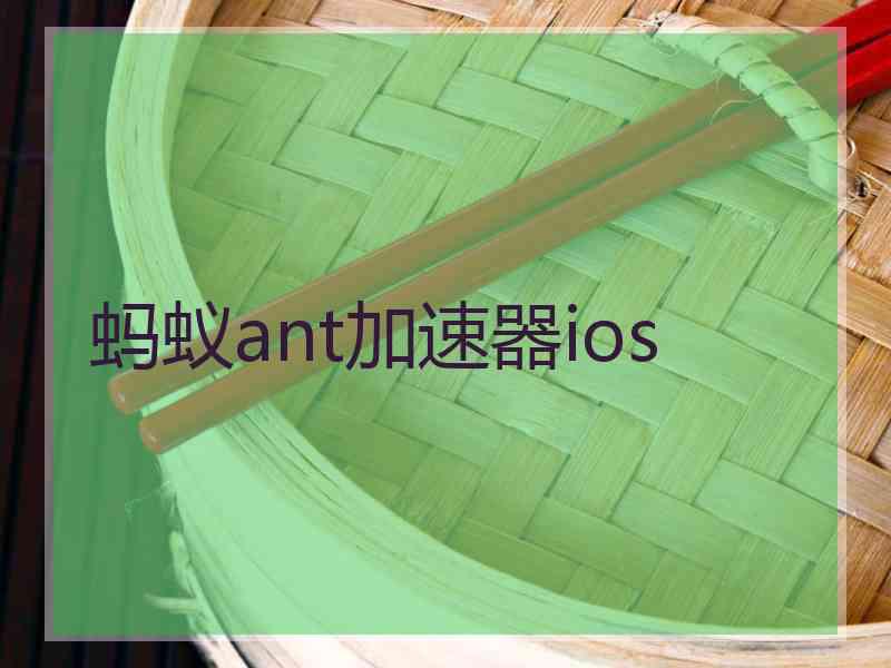 蚂蚁ant加速器ios