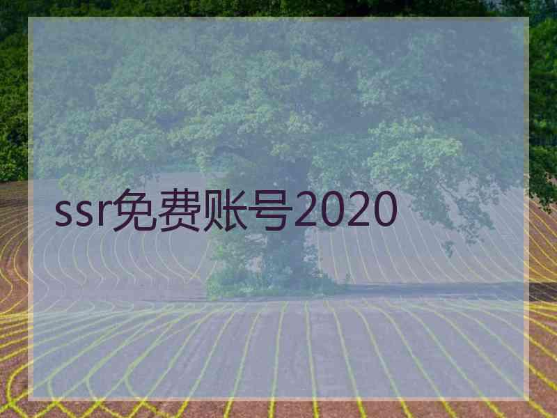 ssr免费账号2020