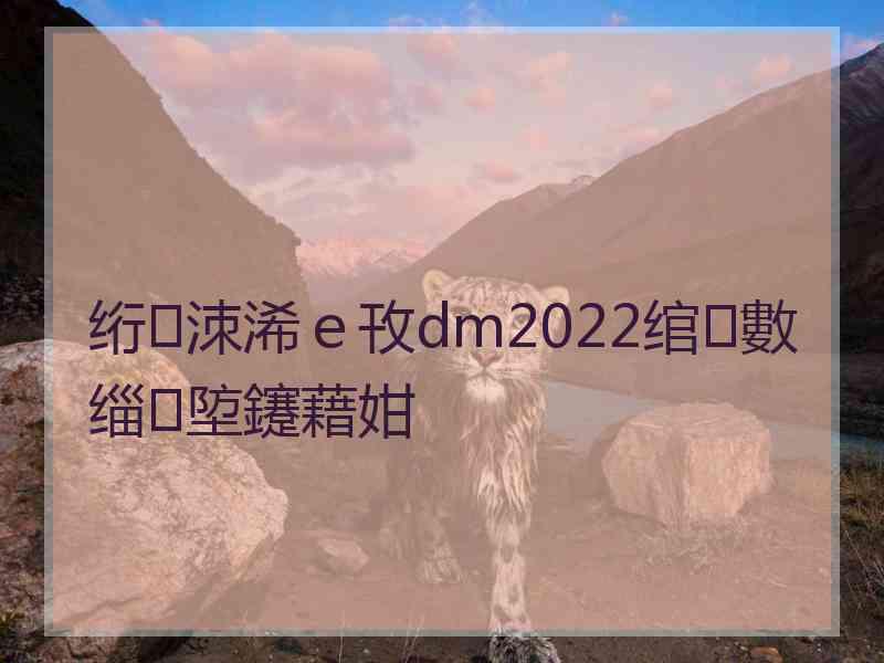 绗洓浠ｅ攼dm2022绾數缁埅鑳藉姏