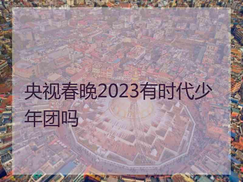 央视春晚2023有时代少年团吗