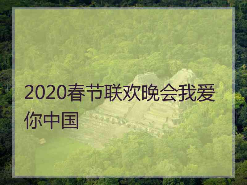 2020春节联欢晚会我爱你中国