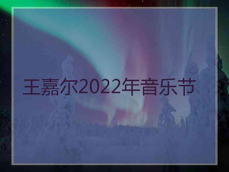 王嘉尔2022年音乐节