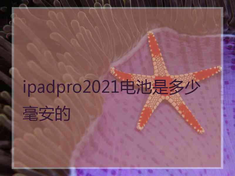 ipadpro2021电池是多少毫安的