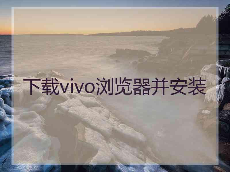 下载vivo浏览器并安装