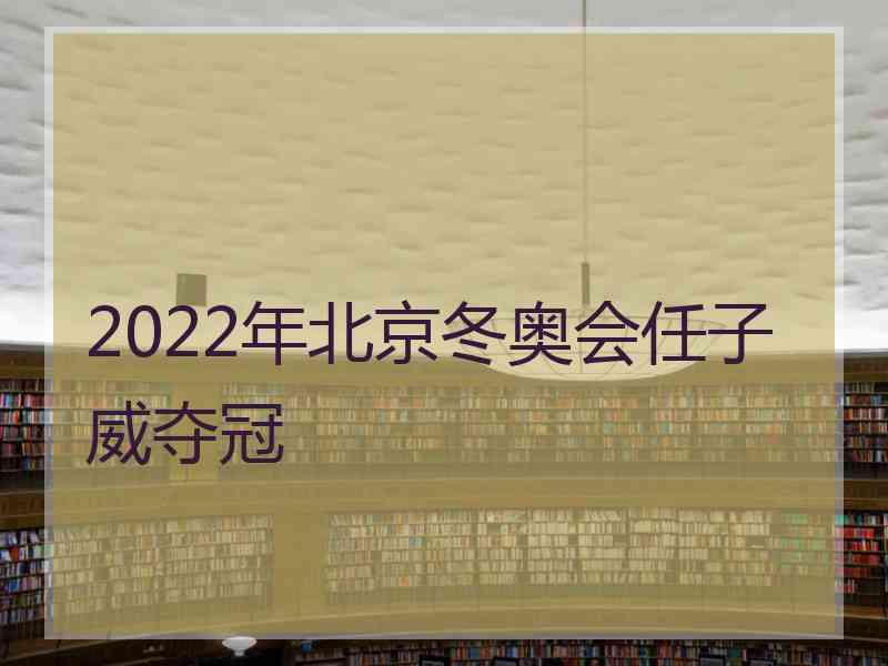 2022年北京冬奥会任子威夺冠