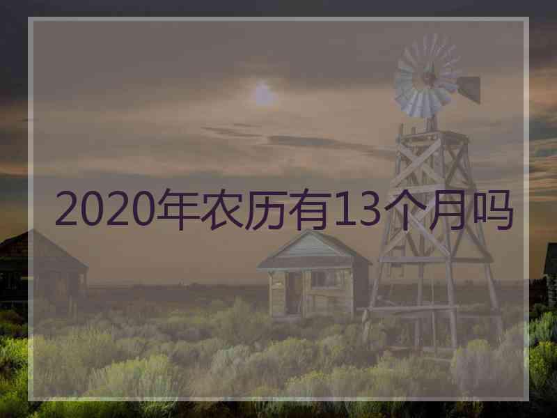 2020年农历有13个月吗