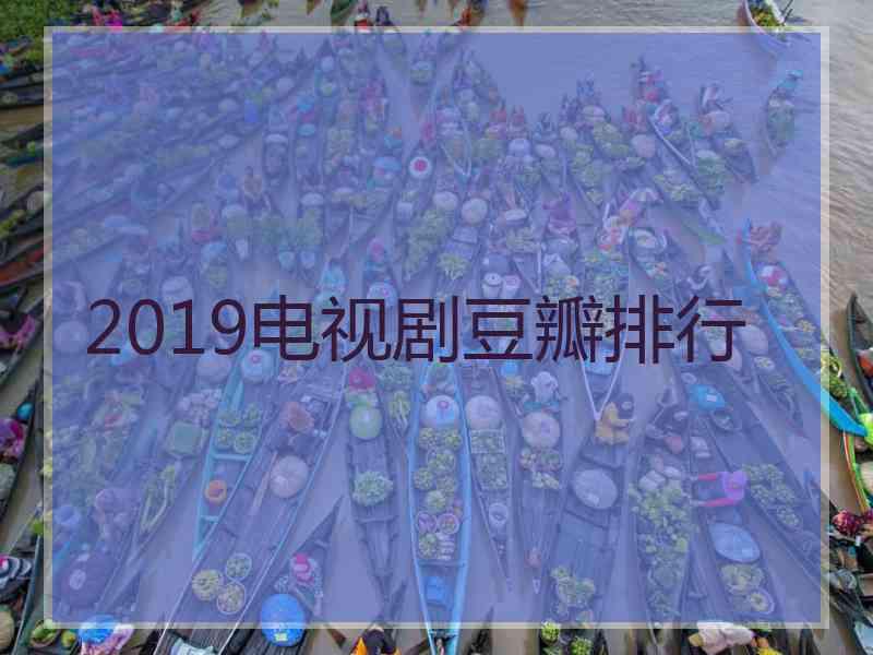 2019电视剧豆瓣排行