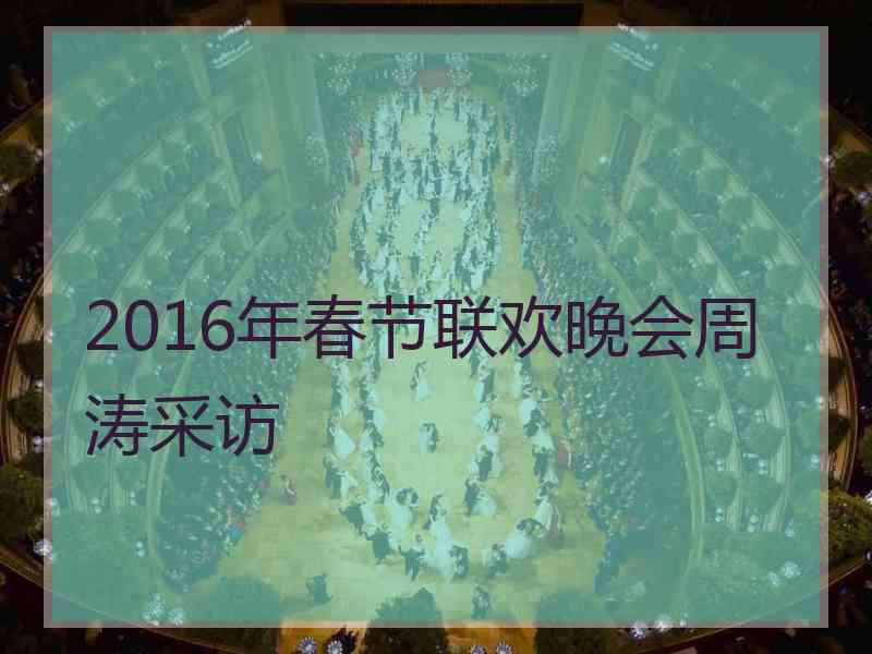 2016年春节联欢晚会周涛采访