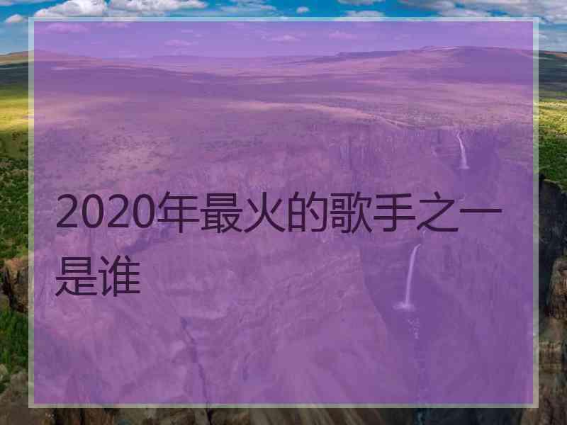 2020年最火的歌手之一是谁