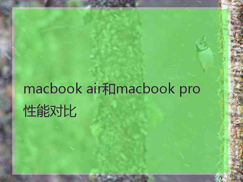 macbook air和macbook pro性能对比