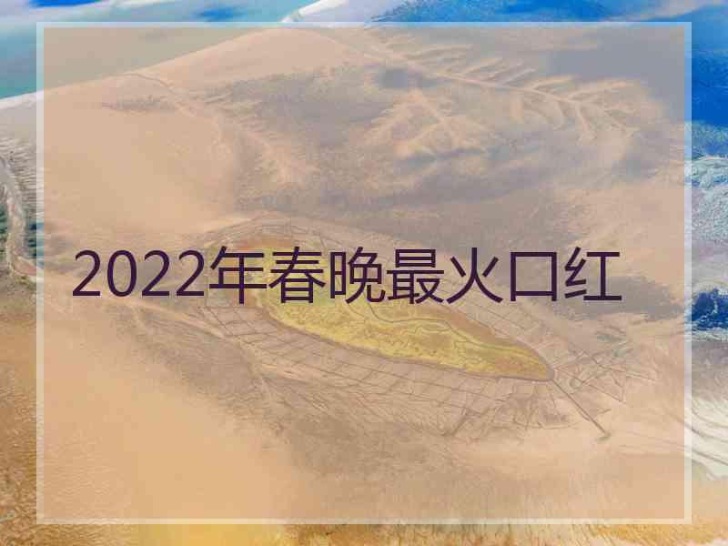 2022年春晚最火口红