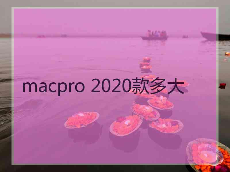 macpro 2020款多大