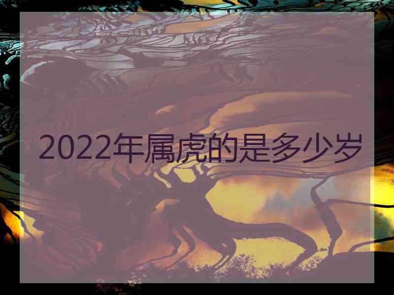 2022年属虎的是多少岁