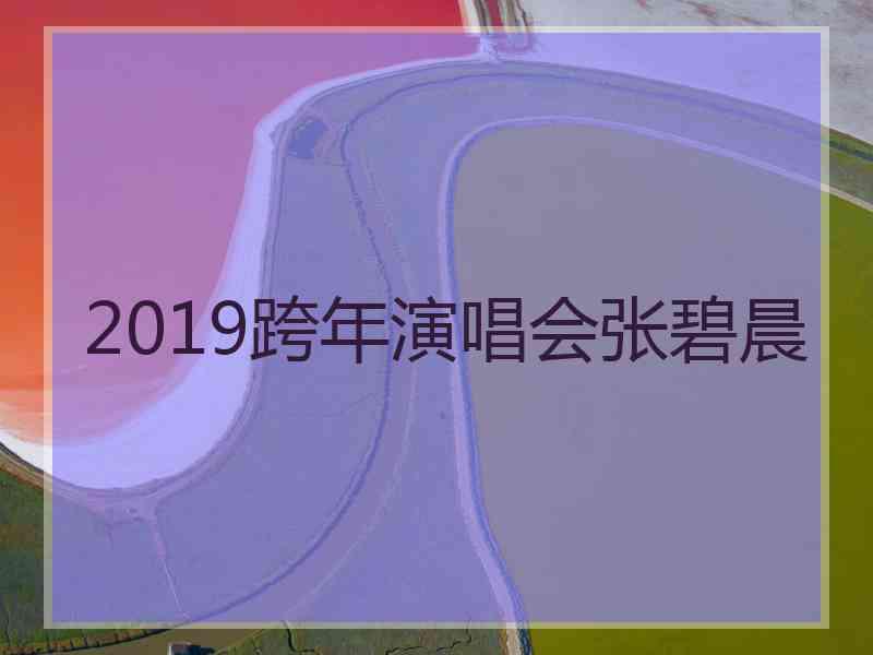 2019跨年演唱会张碧晨