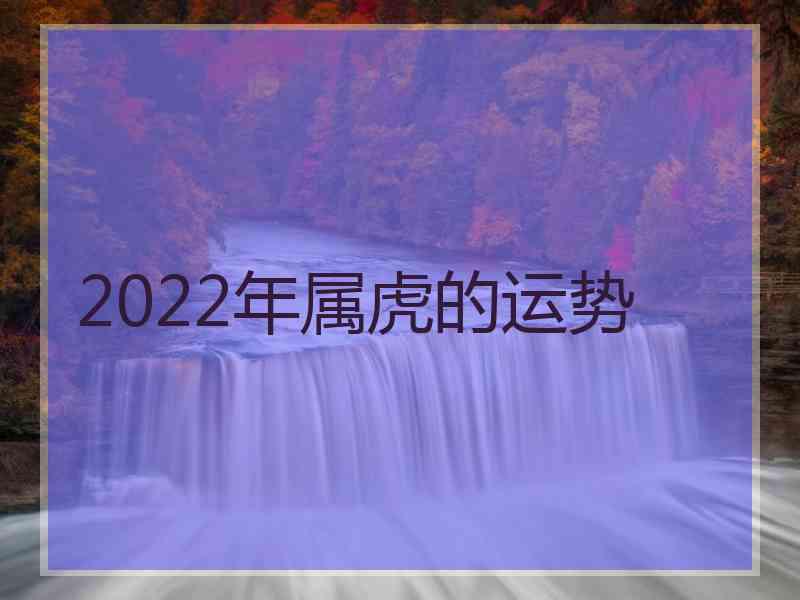 2022年属虎的运势