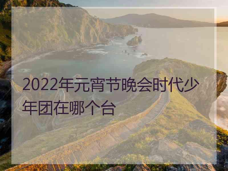 2022年元宵节晚会时代少年团在哪个台