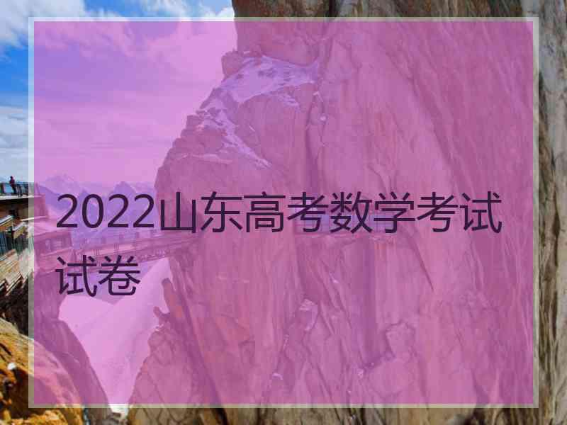 2022山东高考数学考试试卷