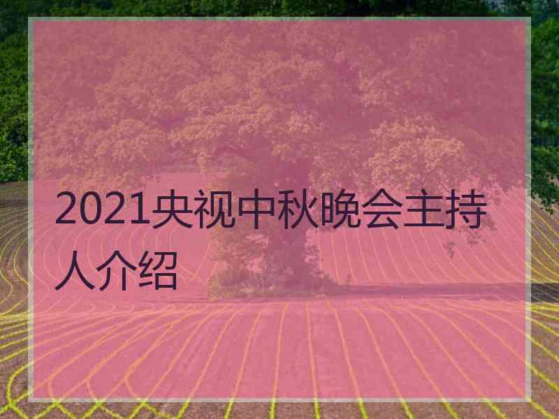 2021央视中秋晚会主持人介绍