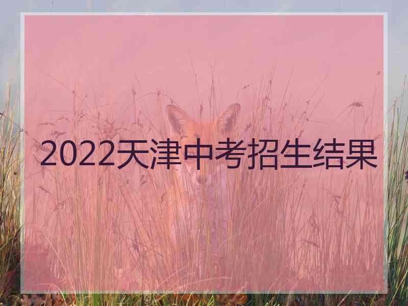 2022天津中考招生结果