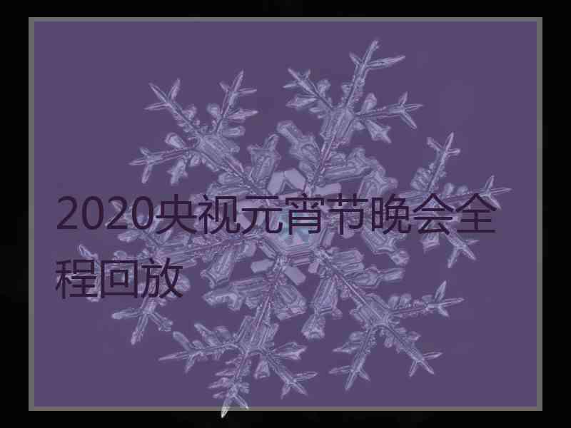 2020央视元宵节晚会全程回放