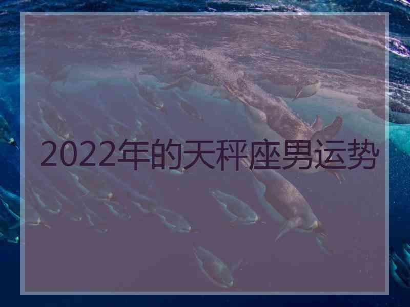 2022年的天秤座男运势