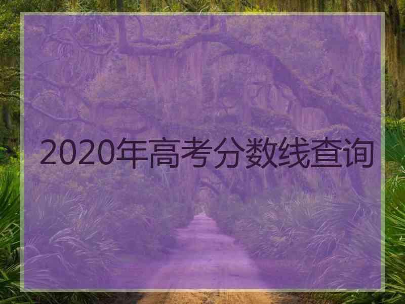 2020年高考分数线查询