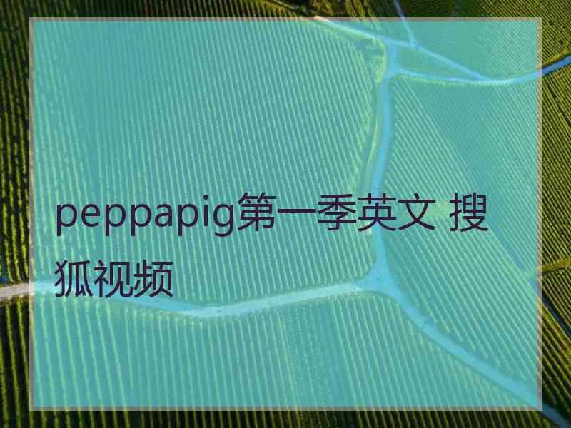 peppapig第一季英文 搜狐视频