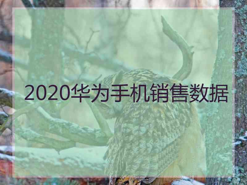 2020华为手机销售数据