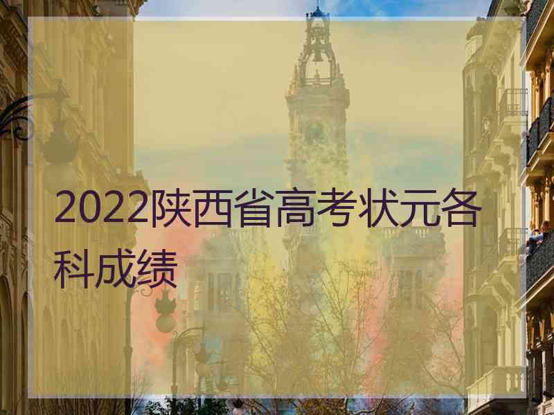 2022陕西省高考状元各科成绩