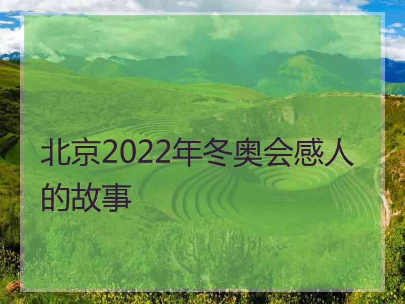 北京2022年冬奥会感人的故事