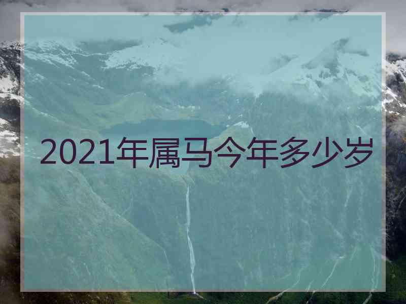 2021年属马今年多少岁