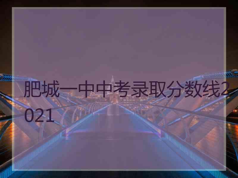 肥城一中中考录取分数线2021