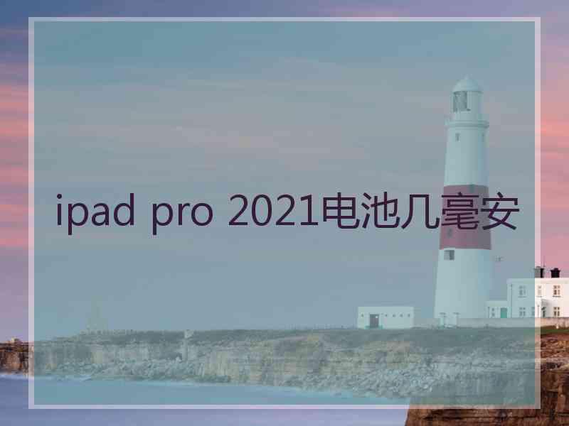 ipad pro 2021电池几毫安