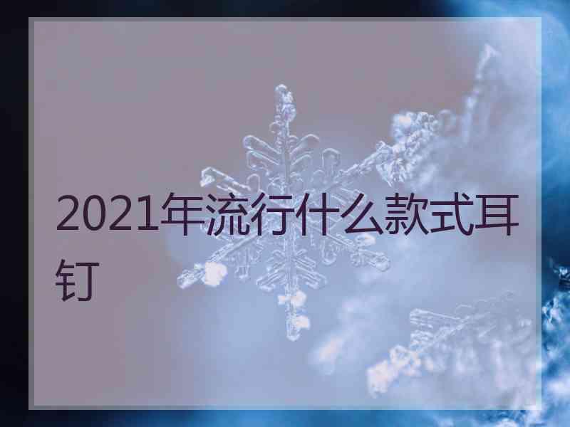 2021年流行什么款式耳钉