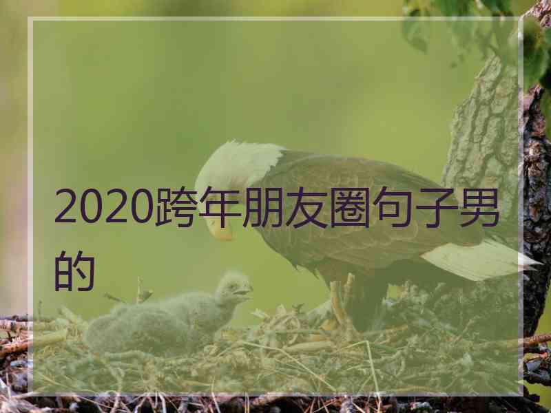 2020跨年朋友圈句子男的