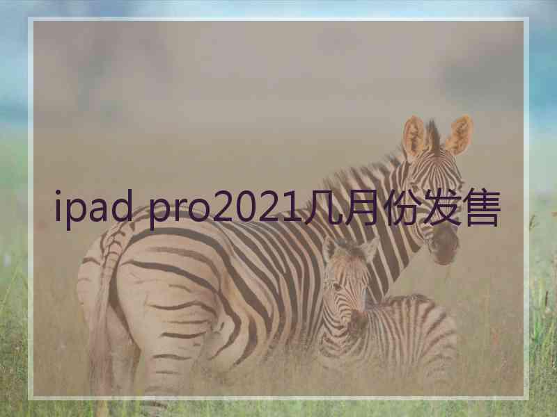 ipad pro2021几月份发售