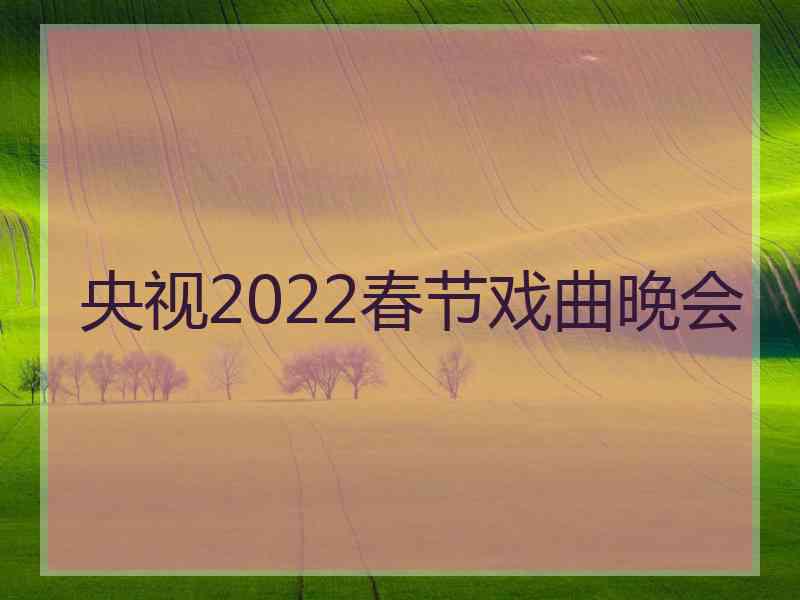 央视2022春节戏曲晚会