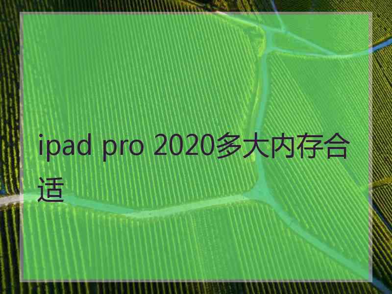 ipad pro 2020多大内存合适