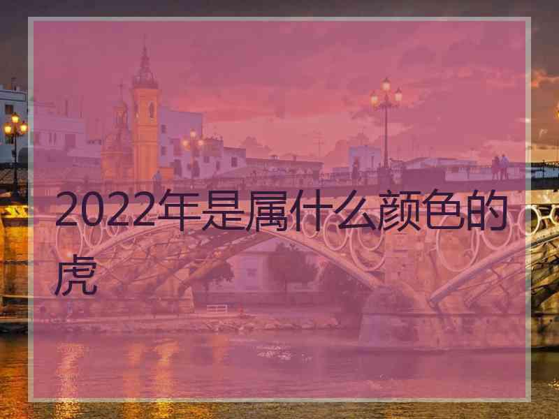 2022年是属什么颜色的虎