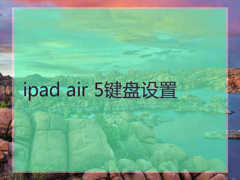 ipad air 5键盘设置