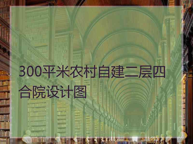 300平米农村自建二层四合院设计图