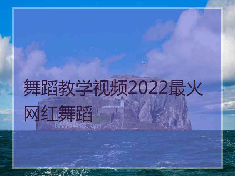 舞蹈教学视频2022最火网红舞蹈