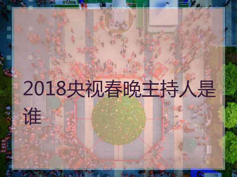 2018央视春晚主持人是谁