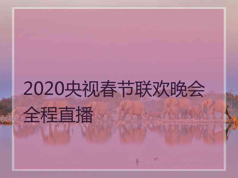 2020央视春节联欢晚会全程直播