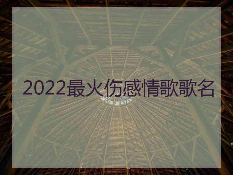 2022最火伤感情歌歌名