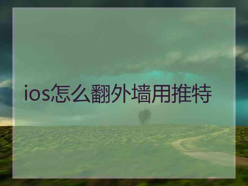 ios怎么翻外墙用推特