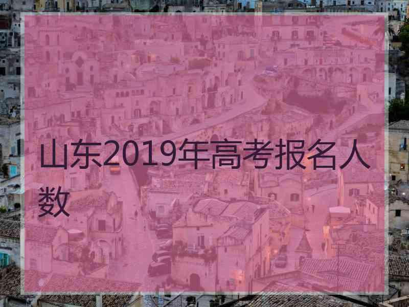 山东2019年高考报名人数