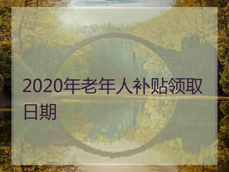 2020年老年人补贴领取日期